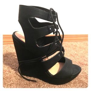 Chinese Laundry lace up wedges